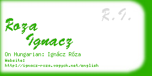 roza ignacz business card