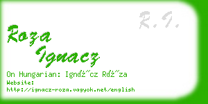 roza ignacz business card